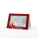 Card Template - Christmas Candles by pawtraitart Card Template - Christmas Candles