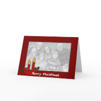 Card Template - Christmas Candles by pawtraitart Card Template - Christmas Candles