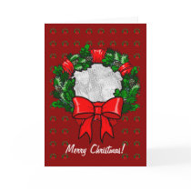 Card Template - Christmas Wreath by pawtraitart Card Template - Christmas Wreath