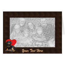 Card Template - Dachshund Heart