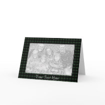 Card Template - Green Plaid Border