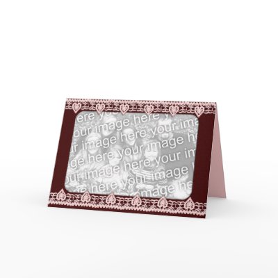 Card Template - Lace Hearts by pawtraitart
