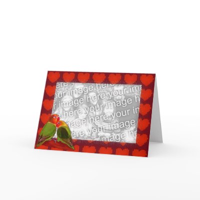 Card Template - Lovebird Valentine by pawtraitart