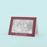 Card Template - Mauve Mosaic Border
