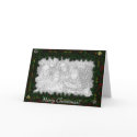 Card Template - Mosaic Christmas Pine & Bows by pawtraitart Card Template - Mosaic Christmas Pine & Bows