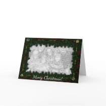 Card Template - Mosaic Christmas Pine & Bows