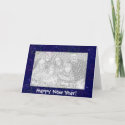 Card Template - New Year Fireworks card