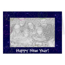 Card Template - New Year Fireworks