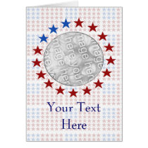 Card Template - Patriotic Circle of Stars by pawtraitart Card Template - Patriotic Circle of Stars
