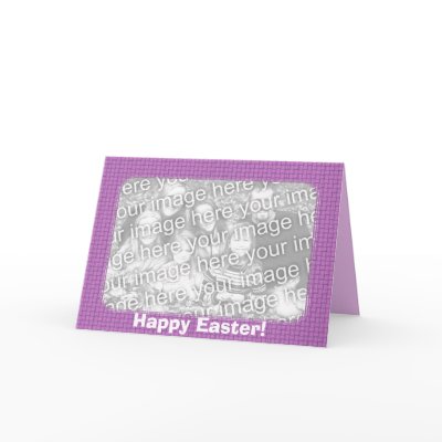 Card Template - Pink Easter Basket Border by pawtraitart