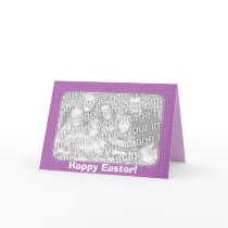 Card Template - Pink Easter Basket Border by pawtraitart Card Template - Pink Easter Basket Border