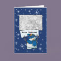 Card Template - Snowman Merry Christmas!