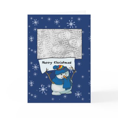 Card Template - Snowman Merry Christmas! by pawtraitart