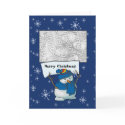 Card Template - Snowman Merry Christmas! card