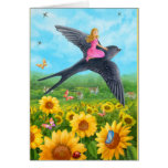 Card "Thumbelina and swallow" cards