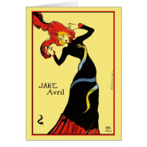 Card: Toulouse Lautrec - Jane Avril by VintageCabaret Card: Toulouse Lautrec - Jane Avril