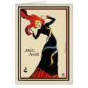 Card: Toulouse Lautrec - Jane Avril by VintageCabaret Card: Toulouse Lautrec - Jane Avril