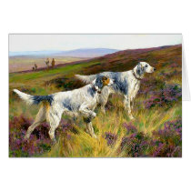 Card: Two English Setters in Field