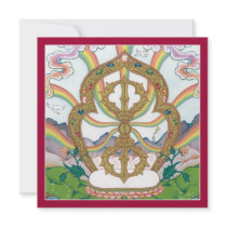 CARD Vajra (Tib.Dorje) - square card with envelope Invitations