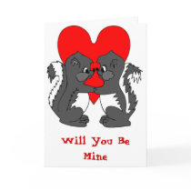 Card-Valentine Love Skunks-Change any wording