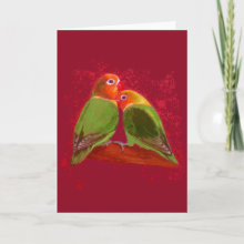 Valentine's Day Lovebirds Card