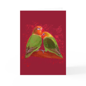 Valentine's Day Lovebirds Card
