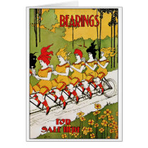 Card: Vintage Advertising - Bicycle Bearings by VintageCabaret Card: Vintage Advertising - Bicycle Bearings