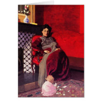 Card Vintage Art Gabrielle Vallotton with Niece