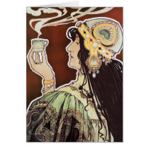 Card: Vintage Art - Rajah Coffee - Privat Livemont by VintageCabaret Card: Vintage Art - Rajah Coffee - Privat Livemont