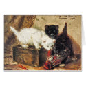 Card: VINTAGE CAT ART : TEATIME FOR KITTENS by VintagePets Card: VINTAGE CAT ART : TEATIME FOR KITTENS