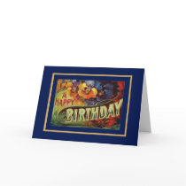 Card Vintage Happy Birthday Greetings by Zazzle_Vintage Card Vintage Happy Birthday Greetings