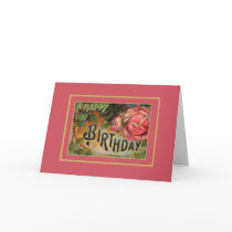 Card Vintage Happy Birthday Greetings by Zazzle_Vintage Card Vintage Happy Birthday Greetings