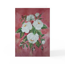 Card White roses