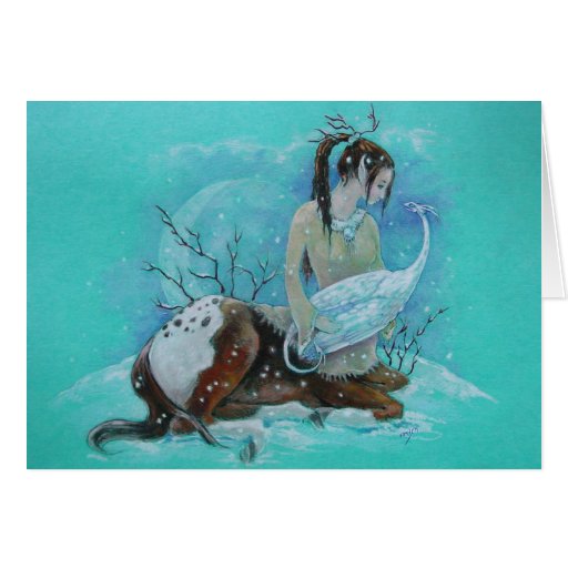 Card - Winter Centaur & Snow Dragon