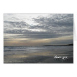 Card with "Love ya" on my photo of Higgins Beach