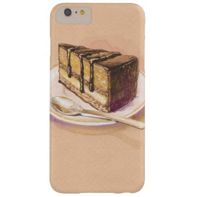 Card with painted watercolor cake barely there iPhone 6 plus case