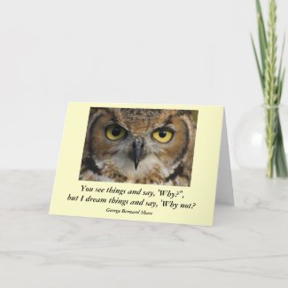 Card with Quote - Owls Eyes zazzle_card