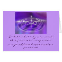 Card with quote - Purple Water Drop