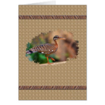 Card with Sun Bittern Bird
