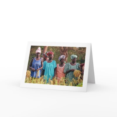 Card, "Women Picking Rice # 47" by Goodmanster