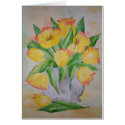 Card Yellow tulips