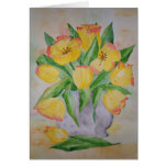 Card Yellow tulips