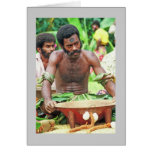 Card, "Young Man at Yaqona Bowl"