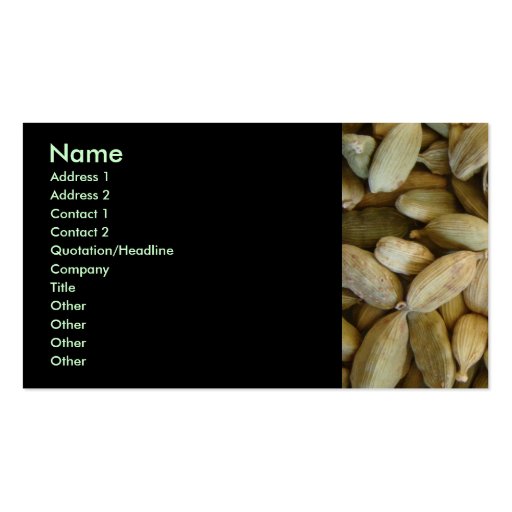Cardamom Business Card (front side)