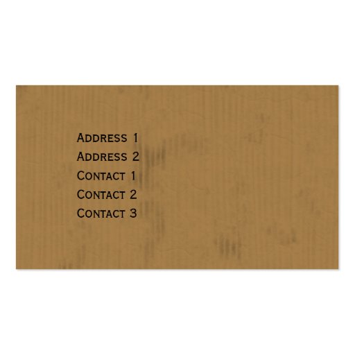 Cardboard Design Business Card (back side)