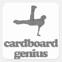 Cardboard Genius Square Sticker