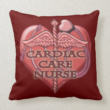 Cardiac Care Nurse Throw Pillows
