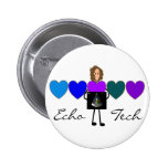 Cardiac Echo Technician Unique Gifts Pinback Buttons
