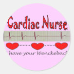 Cardiac Nurse Gifts Round Sticker