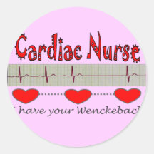 Cardiac Nurse Gifts Round Sticker